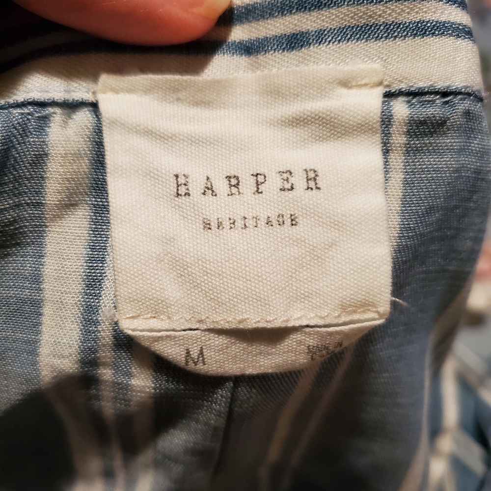 **SOLD**Harper Heritage Button Down/ Tie up Blouse - Picture 6 of 6
